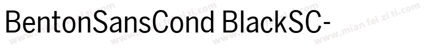 BentonSansCond BlackSC字体转换
